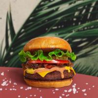 Vegan Burger Virtuoso · Seasoned vegan plant-based patty topped with your favorite choice of toppings! served with a...