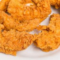 Buffalo Fried Chicken Tenders · Exquisite chicken tenders made with all white chicken meat dipped in spicy buffalo sauce.