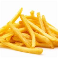 Addictive Crispy Fries · Fresh hand cut potato french fries.