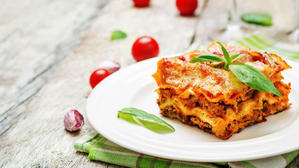 Meat Sauce Lasagna · Classico lasagna made by head chef with fresh warm meat sauce inside of lasagna.