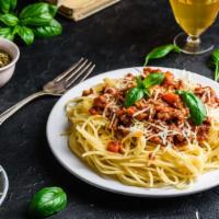 Marinara Sauce Spaghetti · Warm marinara sauce dipped on steamed spaghetti noodles.