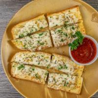 Garlic Bread · With Parmesan and mozzarella cheese, topped with parsley.