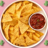 Salsa Sailor (With Chips) · Warm up with toasty tortilla chips served with a side of tangy salsa