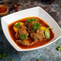 Burmese Style Beef Curry  · Diced beef simmered with freshly ground spices. Gluten-free.