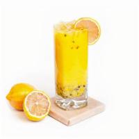 Passion Lemonade (Yakult Optional) · Vegan. Fresh passion fruit, pink lemon, jasmine green tea, yakult (optional). *0 dairy with ...