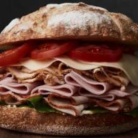 California Dreaming · Boar's head cracked peppermill turkey, provolone cheese, avocado, tomato and mayonnaise on f...
