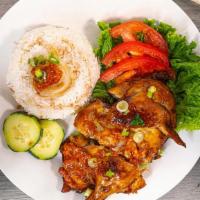 Com Ga Nuong · Grilled Chicken over Rice.