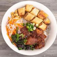 38. Bun Cha Gio Thit Nuong · Vermicelli Noodles with Egg Rolls, BBQ Pork