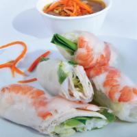 2. Goi Cuon - Fresh Shrimp Spring Rolls · Steamed shrimp and pork slices wrapped in rice paper with fresh herbs and rice noodles, serv...