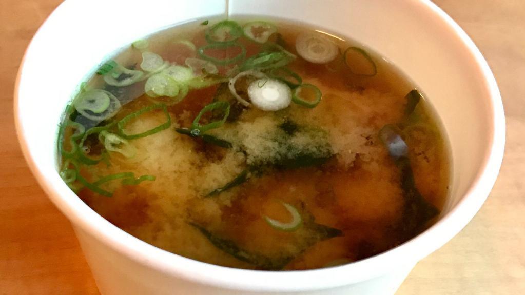 Miso Soup · tofu, wakame, scallions