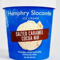 Salted Caramel Cocoa Nib · Salted caramel ice cream with toasted cocoa nibs. Crunchy, sweet, and salty. Everyone wins. ...