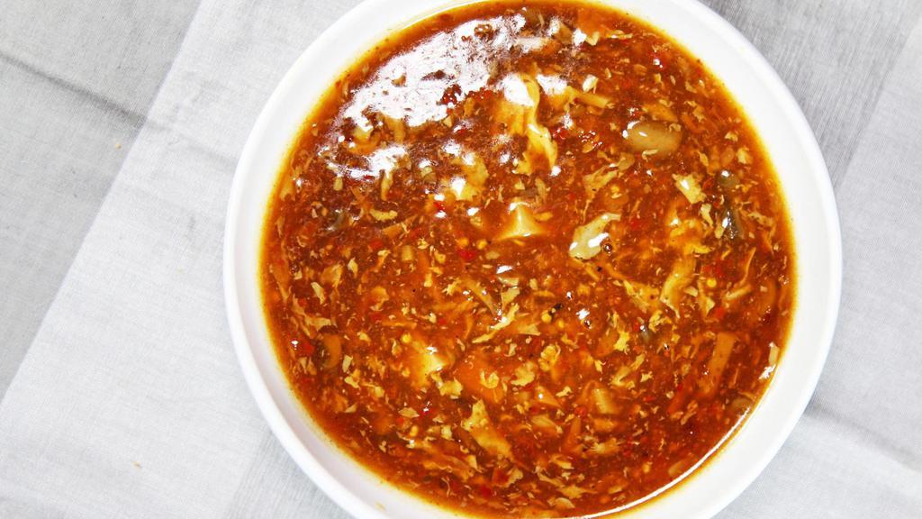 1. Hot & Sour Soup · Hot and spicy. A traditional Chinese soup with broth, eggs, tofu, and vegetables.