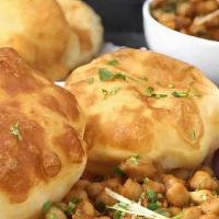 Bhatura Choley · Deep fried bread w/ garbanzo beans