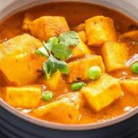 Mutter Paneer · Peas, homemade cheese cooked in sauce