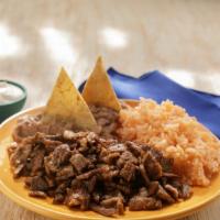 Kid’s Plate · Choice of Meat, served with Rice & Beans