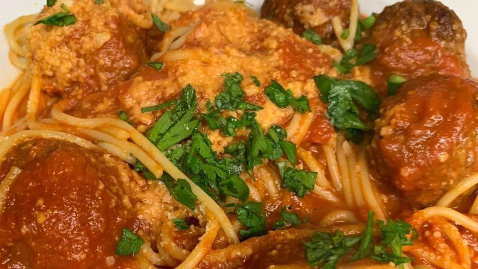 Spaghetti Polpette* · Chef Umberto's Famous Meat Balls, Cooked In Marinara Sauce Over Spaghetti.