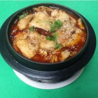 Fish Fillet Hot Pot · Hot and very spicy. A dish filled with a combination of fish, and tofu. Recommended for thos...
