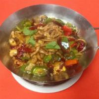 Dry Wok Hot Pot Pork · Hot and spicy.