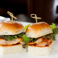 Tikka Slider · Indian Sloppy Joes made with Tikka Masala (Chicken or Paneer) and Pav bread, served with gre...