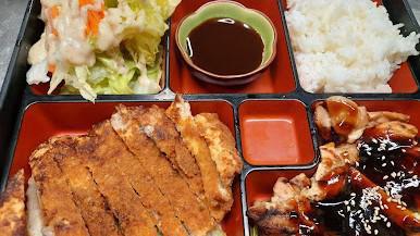 Dinner Bento Box · Served with , salad and rice. Two items or three items.