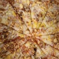 Large Hawaiian Pizza · Ham and pineapple.
