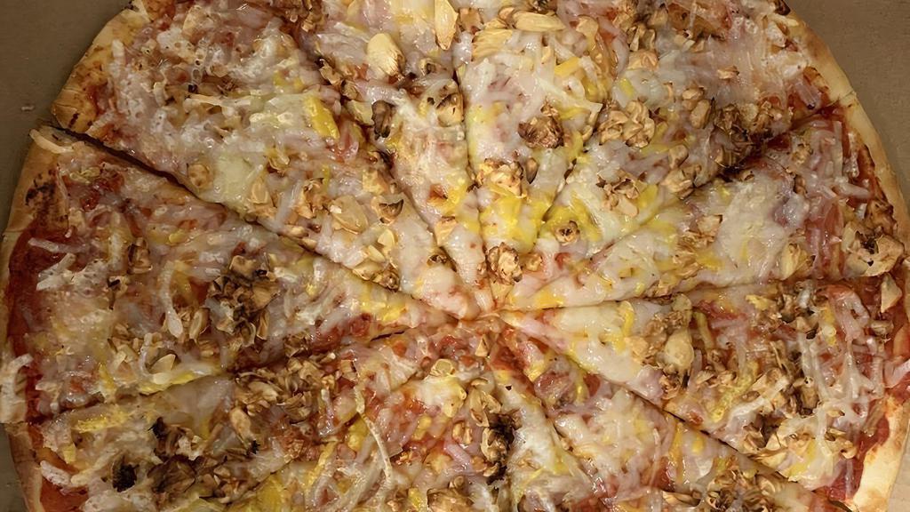 Large Hawaiian Pizza · Ham and pineapple.