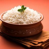 Plain Rice or Brown · Basmati rice boiled in saffron water. Gluten free.