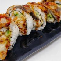 Musashi Roll · In : Deep Fried Soft-shell Crab, Avocado, Cucumber & Lettuce  Out: unagi & avocado with eel ...