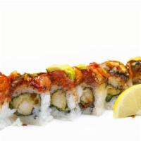Power Aid · Spicy. In shrimp tempura and cucumber. Out: spicy tuna, unagi, avocado with unagi sauce.