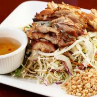 Cabbage Salad · Choice of chicken or fried tofu.
