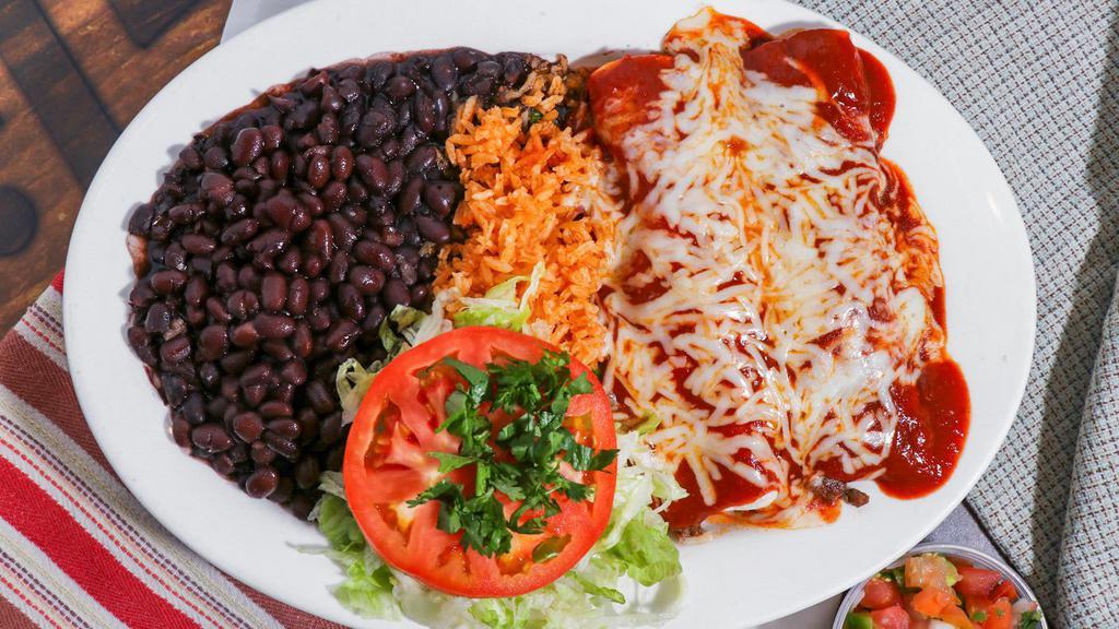 Enchiladas (2) Plate · With choice of meat.