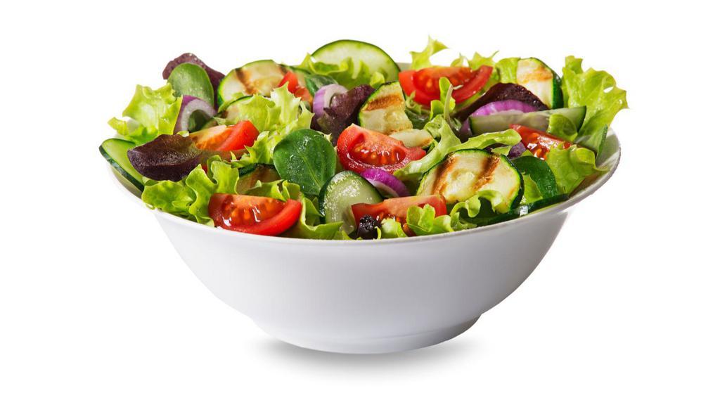 Dinner Salad · Fresh lettuce, olives, tomatoes and mushrooms mixed to perfection.