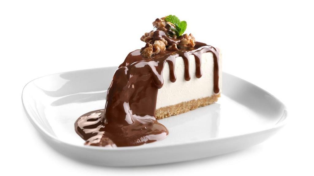 Chocolate Cheesecake · Chocolate flavored cheesecake slice.