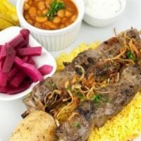 6. Lamb Kabob · Lamb marinated with spices cooked over a grill.