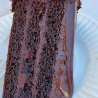 Chocolate Fondant Cake (Regular) · Chocolate layer cake filled with a rich chocolate cream, covered with chocolate ganache and ...