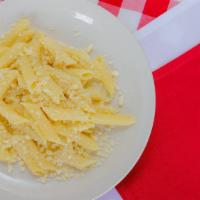 Kid Pasta · penne pasta with butter and parmesan and bread