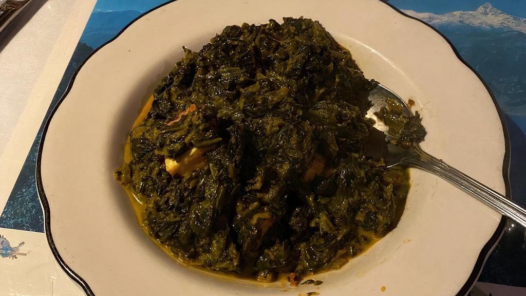 Palak Paneer · Vegetarian. Fresh spinach cooked with homemade cheese.