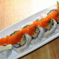 Shrimp Temp Roll · Deep fried shrimp, crab meat, cucumber, avocado & tobiko