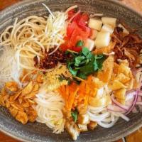 Rainbow Salad · Salad made with 22 different ingredients. 4 types of noodles, green papaya, tofu, onions, ch...