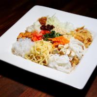 Rainbow Salad (LARGE) · Salad made with 22 different ingredients. 4 types of noodles, green papaya, tofu, onions, ch...