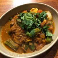 Okra Egg Curry · Burmese style curry made with hard-boiled eggs and okra. Ovo-vegetarian. Gluten-free. Vegan ...
