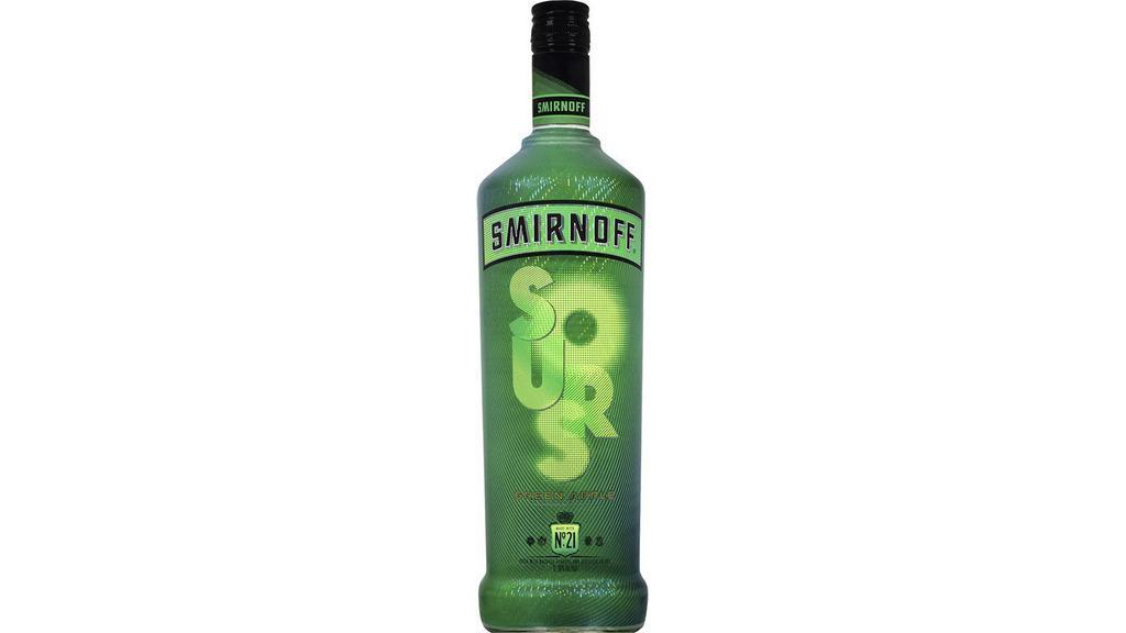 Smirnoff Sour Apple Vodka (750 ml) · Smirnoff Sours Green Apple is infused with the crisp and tart flavor of green apples, for a sour but sweet taste. Served best as a chilled shot. Smirnoff Sours Green Apple is Kosher Certified and gluten free.