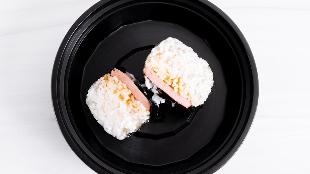 Spam Musubi · Spam, rice  & teriyaki wrapped in nori - 1pc