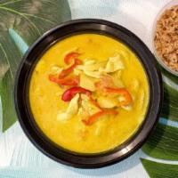 YELLOW CURRY · Yellow curry powder, coconut milk, bell peppers and onion