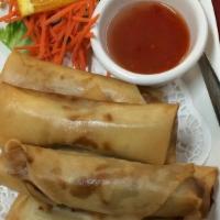 Thai Spring Rolls · Vegetarian. Vegetarian rolls stuffed with silver noodles.