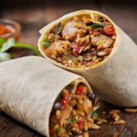 Burrito · Your choice of meat: birria, al pastor, asada or keep it veggie, flour tortilla, cheese, pin...
