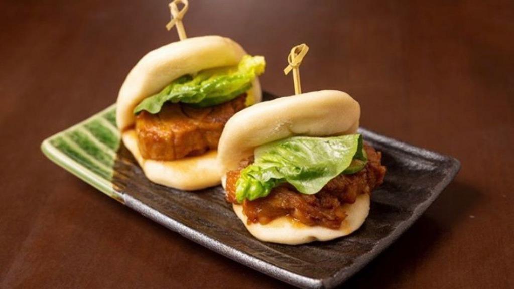 Steamed Buns · Kakuni, chicken karaage, glazed tofu buns