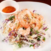 Cabbage Salad · Choice of shrimp, beef, pork or fried tofu shredded cabbage,carrots,cucumber, mint, topped p...
