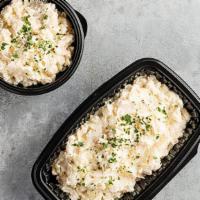 Potato Salad · Yukon potatoes, mayonnaise, hearts of palm, and cornichon juice