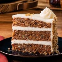  Carrot Cake · Three layers of moist carrot cake with a rich cream cheese icing